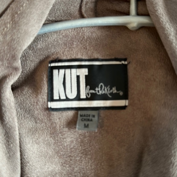 Faux Suede Moto Jacket (Buff) - Picture 4 of 7